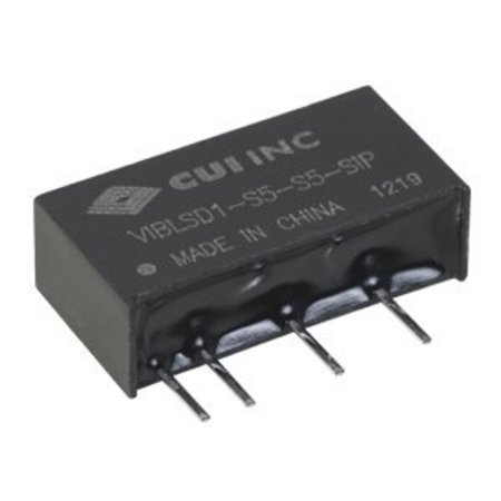 Cui Inc DC to DC Converter, 12V DC to 12V DC, 1VA, 0 Hz VIBLSD1-S12-S12-SIP